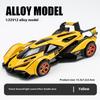 Игрушечная модель автомобиля Lambo V12 Concept Car из сплава в масштабе 1/32 со звуком, светом и пружинным механизмом - идеальный подарок для любителей автомобилей и детей