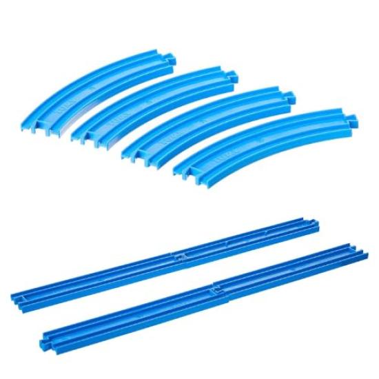[Set of 4] Takara Tomy Plarail Straight Rail R-01 Curved Rail R-03 2 Pieces Each (with TohokuAce Original Joint Parts)