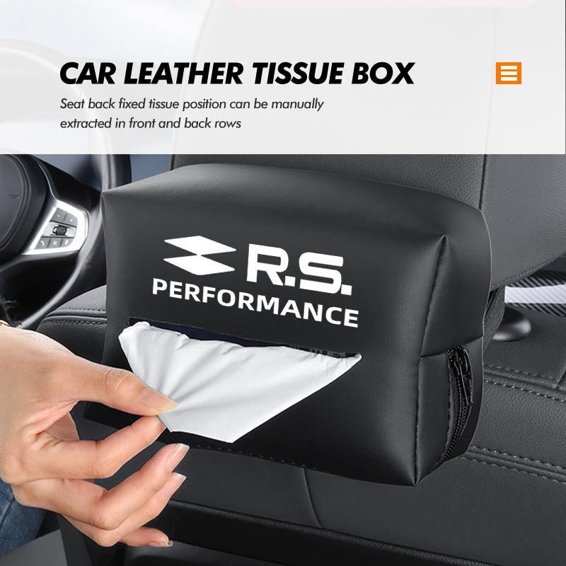 Leather Car Tissue Box Seat Back Paper Towel Storage Bag For Renault Clio Dacia RS Megan Scenic Logan Laguna Kadjar Duster WW7