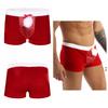 Mens Velvet Christmas Holiday Boxer Shorts Festive Underwear Set Soft Comfortable Underpants