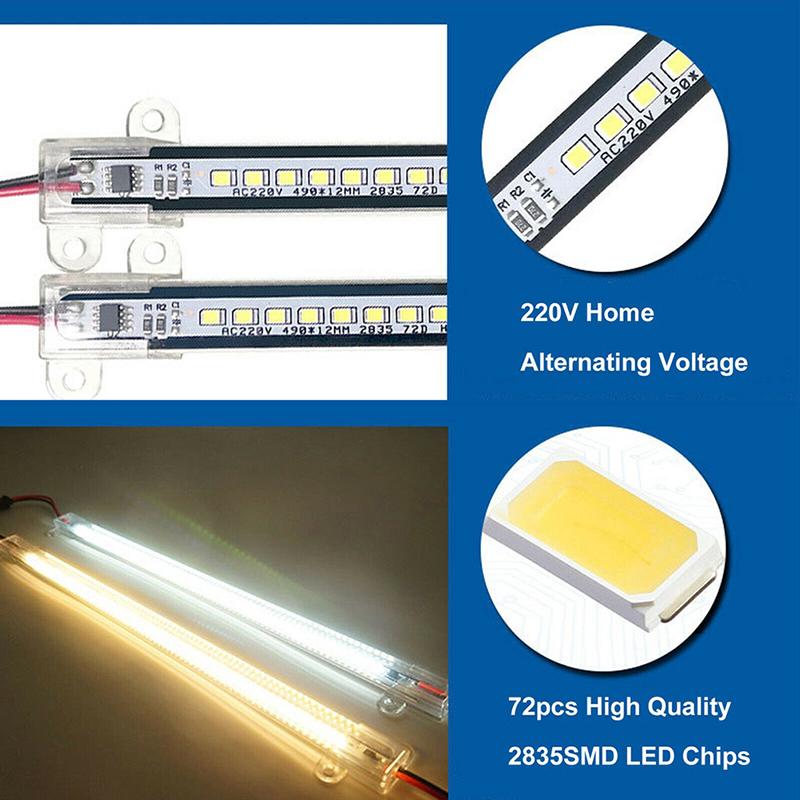Ac220V Led Bar Light High Brightness 2835 Led Clip 30Cm 40Cm 72Leds Rigid Strip
