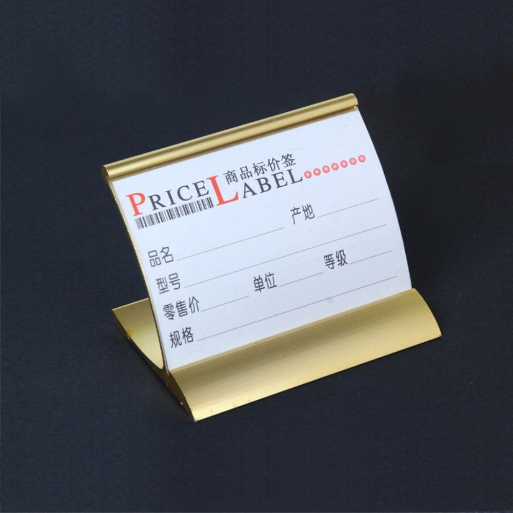 70x50mm Name Card Holder Metal Menu Sign Holder Hot Display Stand Number Card