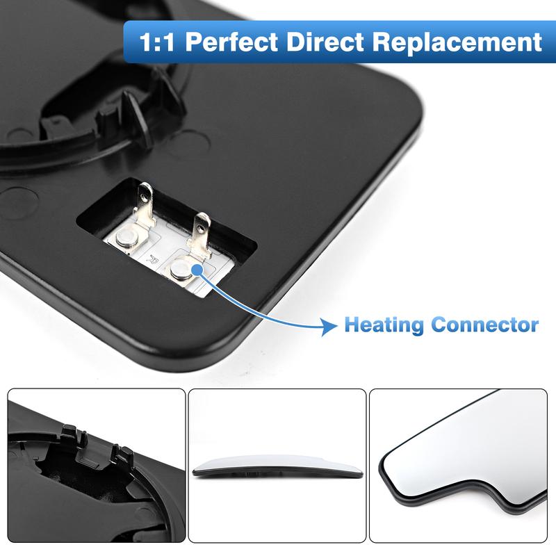 Left/Right Door Rearview Mirror Towing Mirror Lower Small Glass Convex Heated for GMC Sierra Chevrolet Silverado 1500 LHD