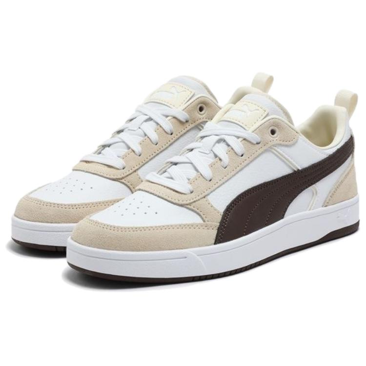 Puma Dribble Comfortable Versatile Low-Top Sneakers Unisex Sneakers White Brown 401057-05