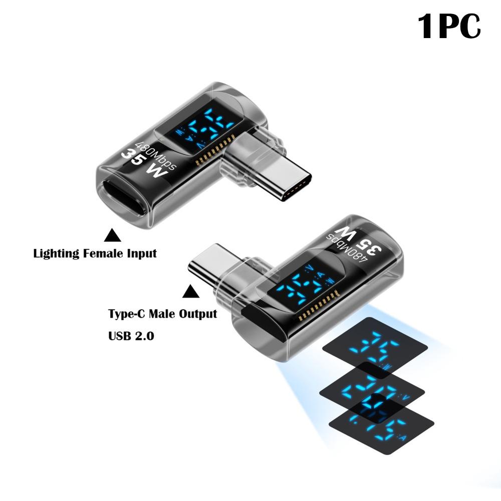 Адаптер USB-C 8K 60 Гц Цифровой дисплей Измеритель мощности Тестер Разъем-удлинитель Type-C Мобильный телефон