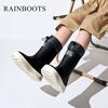 New Fashion Children's Waterproof Shoes Boys and Girls Rain Boots Children's Bundle Soft Sole Glue Non-slip Medium Tube Rain Shoes