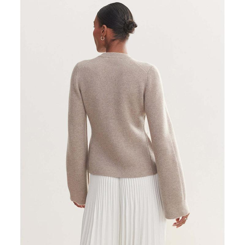 Повседневный свободный однобортный кардиган с длинными рукавами для зимы, женское пальто, новый трикотажный кардиган с круглым вырезом, женский свитер