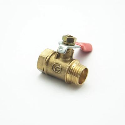 1/4" BSPT внутренняя резьба x 1/4" BSPT наружная резьба двухходовой латунный шаровой кран для масла, воды, воздуха