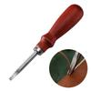 1pc 0.8/1.0/1.2/1.4/1.6mm Leather Edge Beveler Skiving Beveling Knife Cutting Hand Craft Tool with Wood Handle DIY Tools