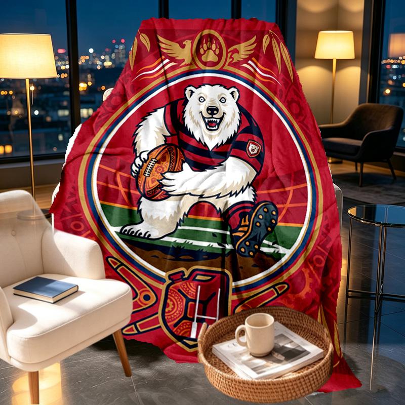 North Sydney Bears Print Blanket - Soft & Comfortable, for Bedroom, Travel, Sofa, Home Decoration - Birthday Christmas Gift for Friend