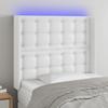 VidaXL LED Headboard Bedroom Furniture Single Bed Accessory Headboard Interior White 3124121