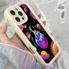 JT33 Астронавт летит в космосе с планетами Чехол для iPhone 17 Pro Max Samsung S26 FE A17 A16 A07 Xiaomi 15T Redmi Note 14 Pro Plus Мягкий ТПУ Чехол-обложка