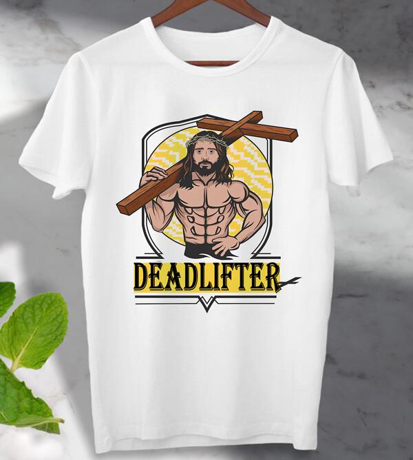 Jesus Deadlifter Gym T Shirt Mens Womens Tees Top Working Out Fitness T Shirt Mens Womens Tees Top  Unisex Men's Ladies
