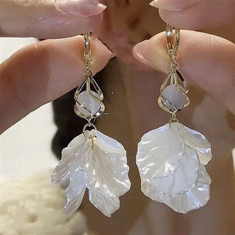 Серьги-гвоздики из серебра 925 пробы с геометрической жемчужиной для женщин, Модные серьги, Серьги с ниспадающей кисточкой, Элегантные украшения
