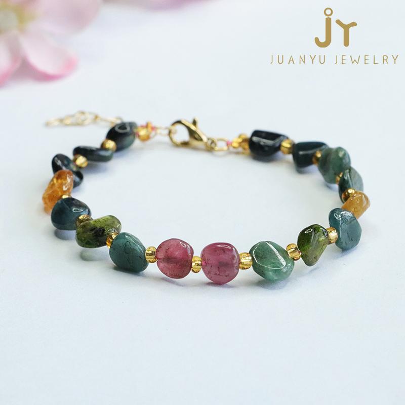 Precious Stone Gemstones and Crystal Bracelets Healing Crystal Beads Bracelets Jewelry Stone Tourmaline Bracelets
