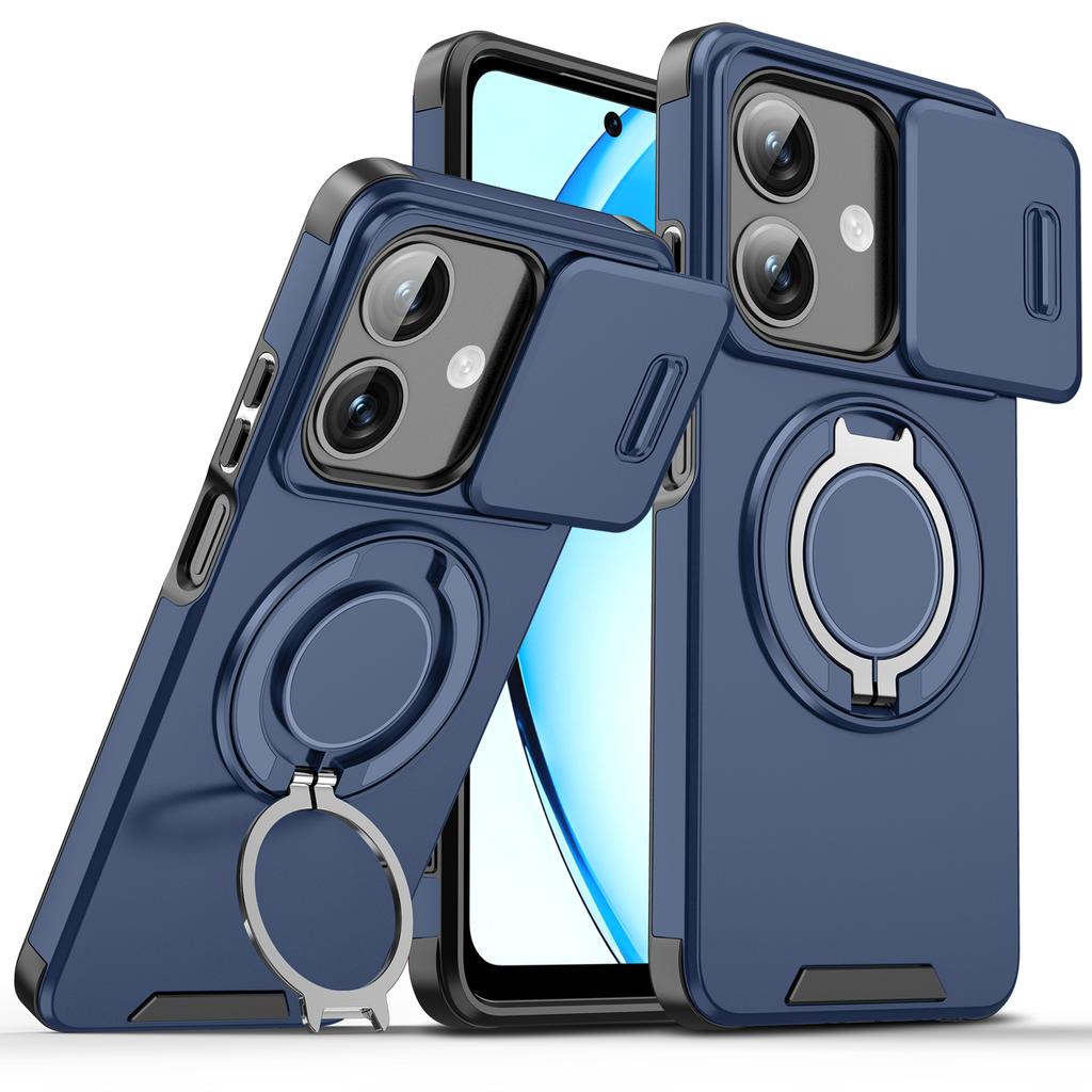 Для Tecno Pop 10 Чехол Tecno Pop 10 4G Обложка Магнитное Кольцо Бронированный Слайдер для Камеры Чехол с Поддержкой Magsafe Беспроводной Зарядки