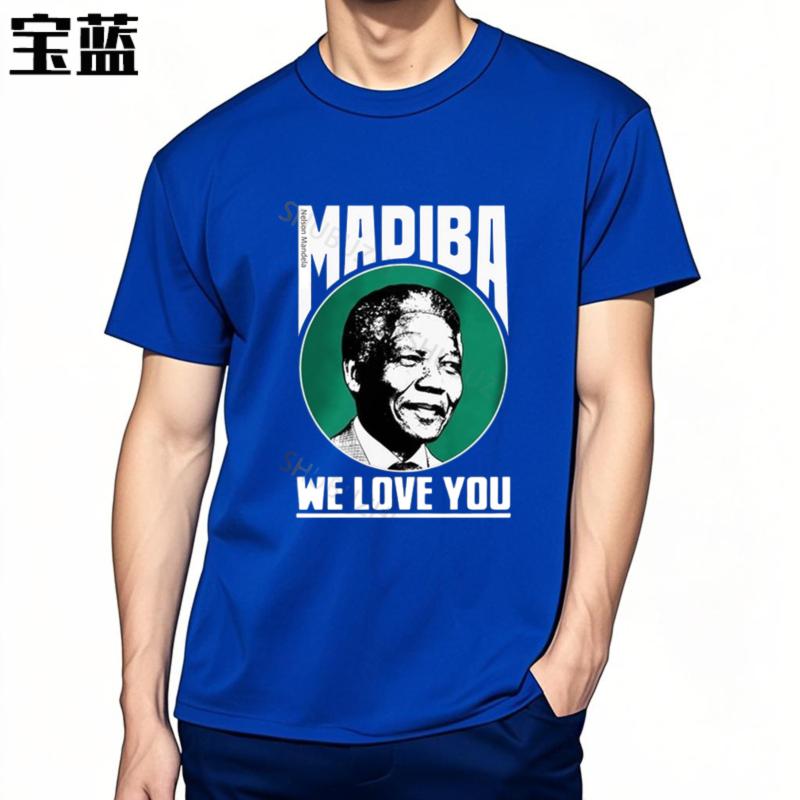 Мужская Хлопковая Футболка Премиум-класса NELSON MANDELA Tribute мужская Футболка Мужская Летние Свободные Топы Для Него Большого Размера Футболка Модная Футболка