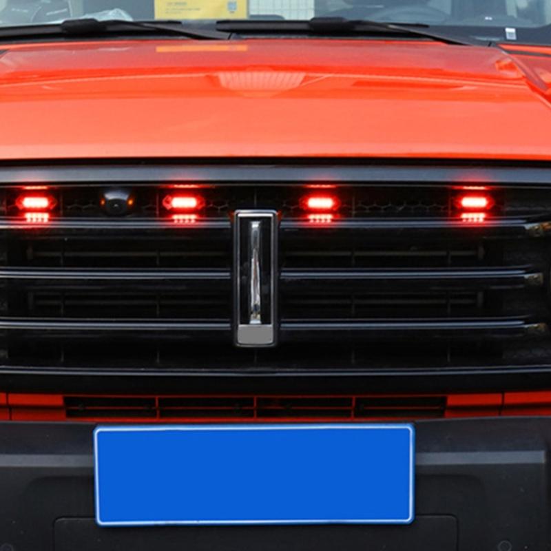 Car LED Emergencys StrobesLight Grille Flashing Warning Beacon Hazard Caution Light Yellow Lamp for Tank300 Vehicles SUV