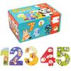 Wooden Cartoon Intelligence Block Puzzle Number Letter Animal Cognition Advanced Building Blocks Early Education Toys