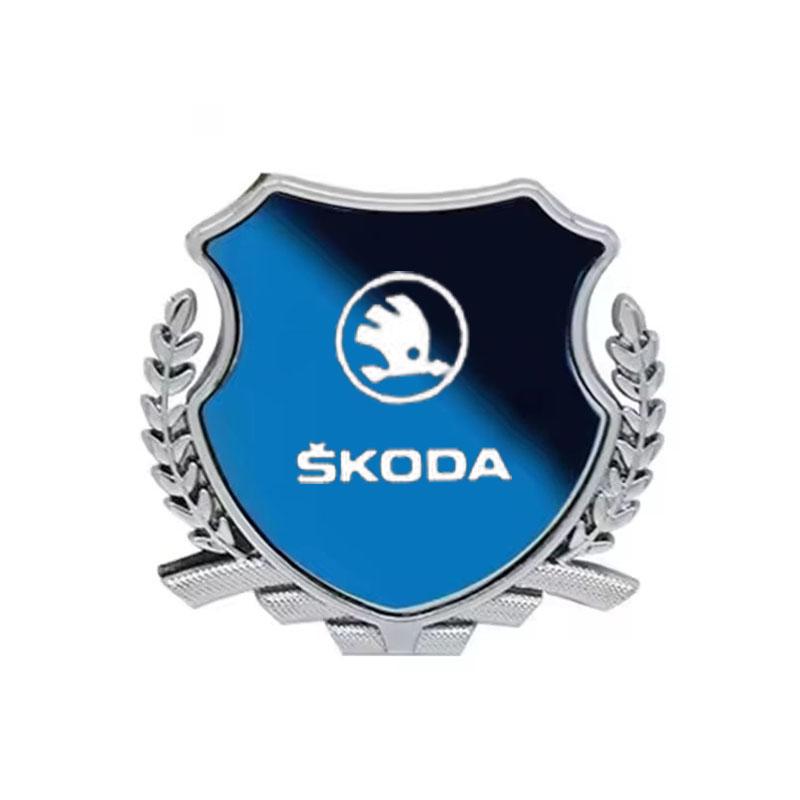 Alloy Car Fender Emblem Window Badge Personalized Sticker for Skoda Octavia Kamiq Kodiaq Superb Fabia Karoq Citigo Yeti Rapid