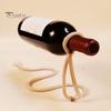 Плавающий держатель для винных бутылок, железная веревочная стойка для вина, подвесная стойка для одной бутылки, винный дисплей для домашнего декора, вечеринок, баров, кухонь