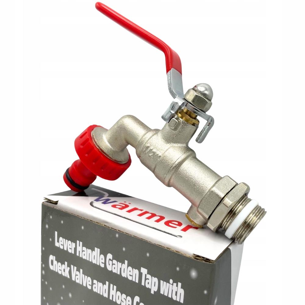 Garden Tap 1/2" Drawer Valve, Brass External Tap | Quick Connector