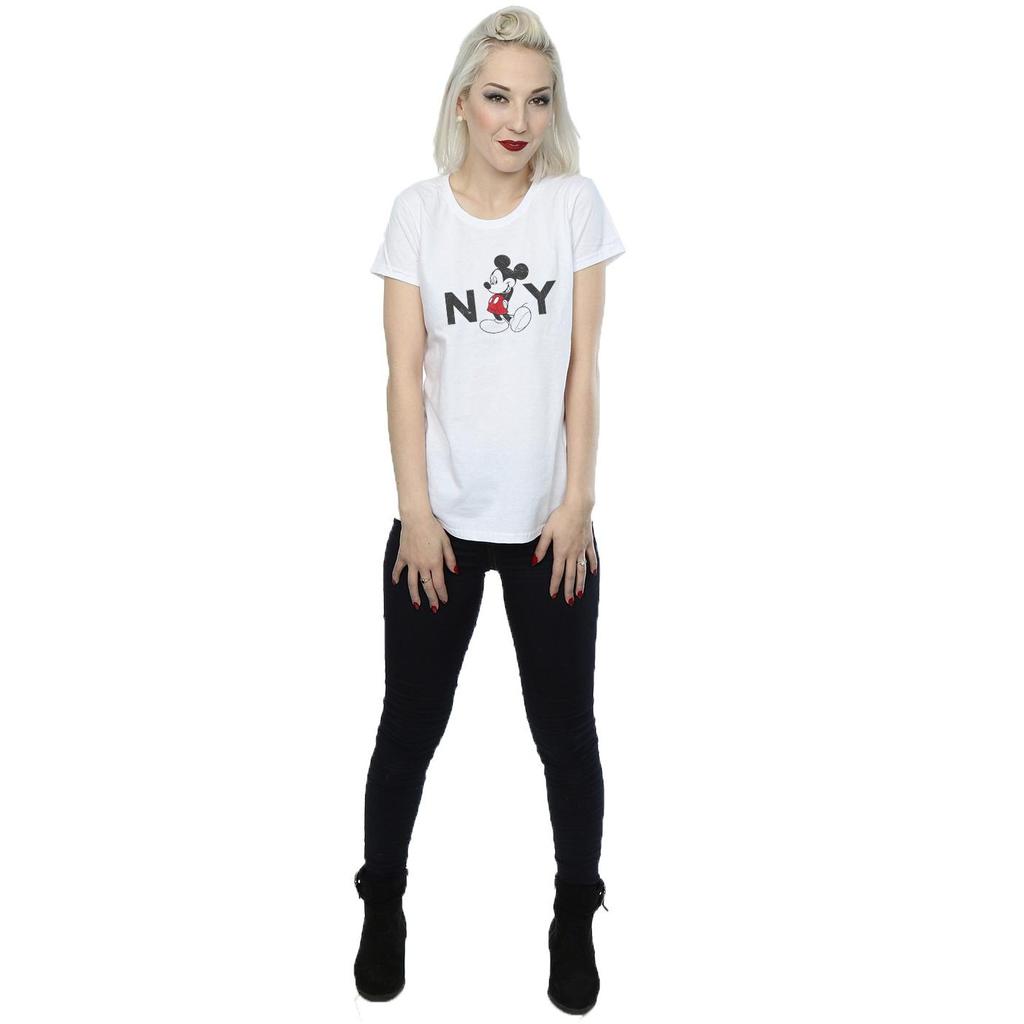 Disney Womens/Ladies Mickey Mouse NY Cotton T-Shirt