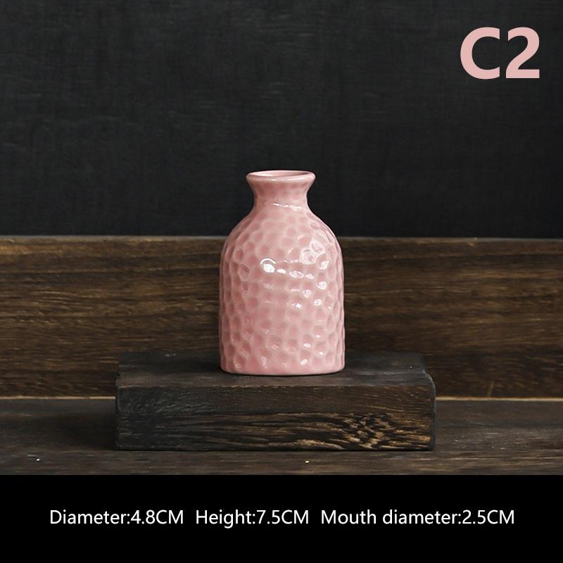 Мини-керамическая ваза для цветов, вазы для гидропоники в стиле скандинавского стиля, креативный декор комнаты, цветочные горшки для бутылок, настольные украшения, красочная ваза
