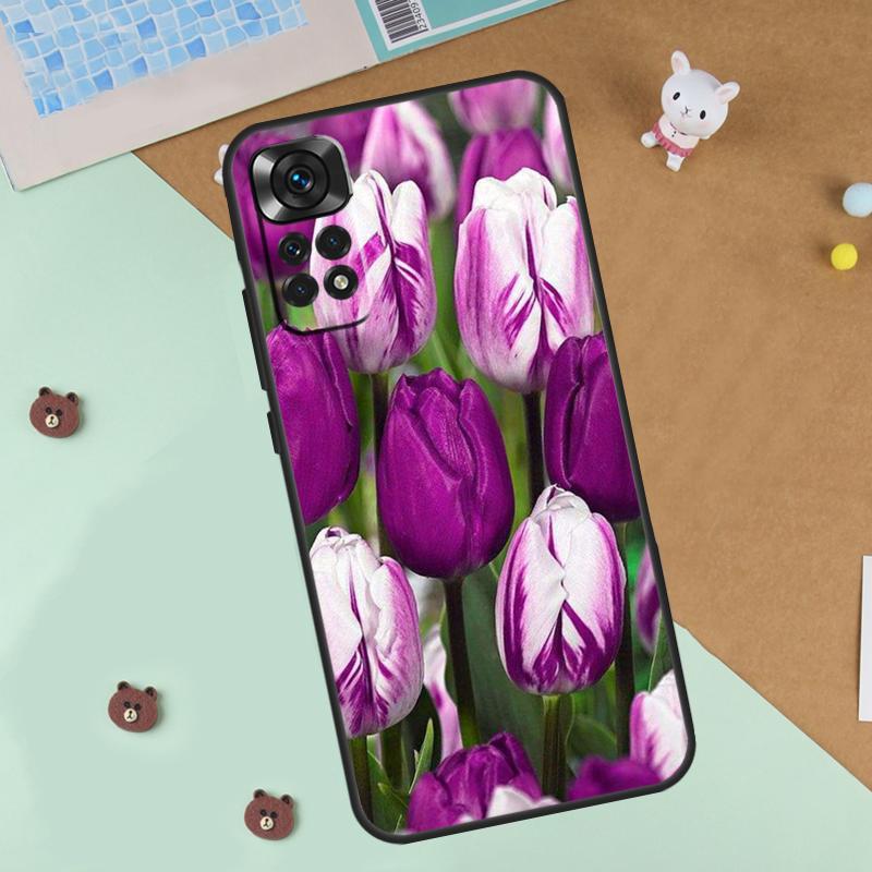 Spring Tulips Flower Case For Xiaomi Redmi 14C 10C 12C 13C Cover For Redmi Note 13 Pro 14 9 10 11 12 10S 11S 12S