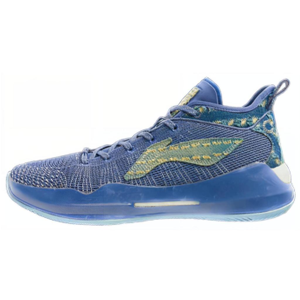 Li Ning YuShuai 13 Амортизация Boom Устойчивость к скольжению Износостойкость Покрытие Поддержка Средняя высота Баскетбольные кроссовки Мужские ABAQ013-15