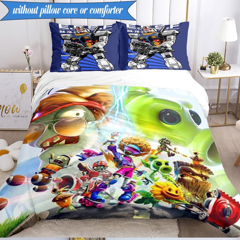 Vibrant Battle Zombies 3pcs K-pop music group Bedding set,Ideal for Bedroom, Dormitory,Including Duvet Cover And 2pcs Pillowcases,Fan gifts