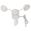 Anemometer Cup Speed Measuring Sensor Cup RJ11 Connector 3 Cups Wind Direction Gauge for Weather Meter