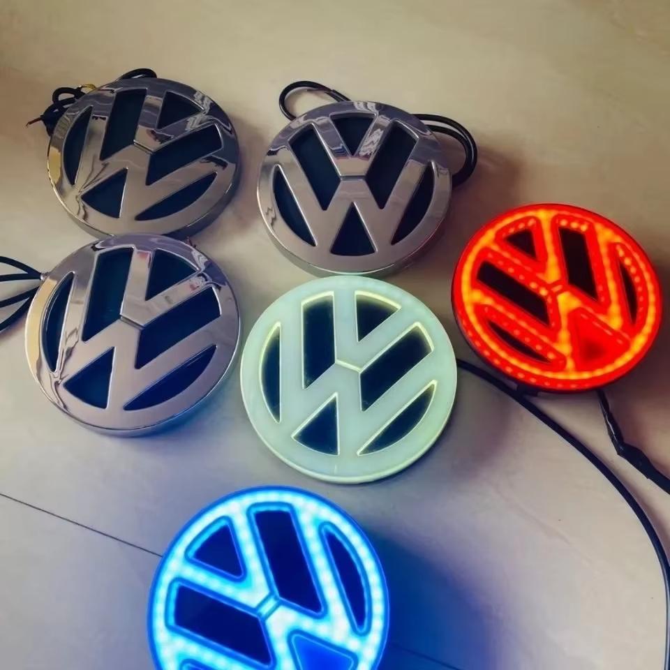 Volkswagen 4DLED Light Front Grille Emblem Luminous Logo Modification Accessories Fit VW Golf Polo Passat Tiguan T-ROC Jetta GTI