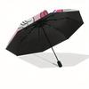 Minnie Mouse,Disney Automatic Folding Umbrella - Simple 8-Rib Design, Bright Cartoon Pattern, Durable Iron Frame, Suitable For Travel, Outdo