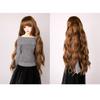 Fashion 25cm DIY Doll Wigs Long Curly Wavy High Temperature Wire Handmade Fluorescence Green