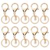 10Pcs Key Chain Plating Non Fading Simple Keychain Bag Buckle Lobster Clasp Hook(Gold )