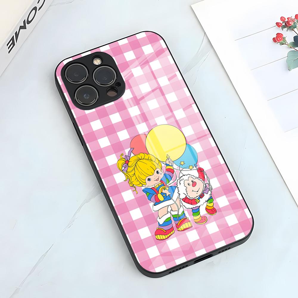 Cartoon R-Rainbow Brite Phone Case For IPhone 17 Pro Max 15 Pro 16 14 Plus 12 13 Mini 11 Pro Shockproof Glass Cover