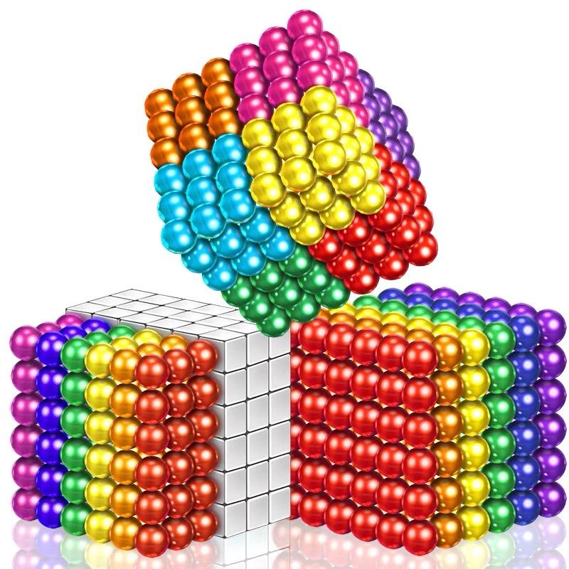 5mm 216Pcs 3D DIY Magentic Balls Buckyballs Decompression Toys Gifts All Kinds Of Colors Puzzle Education Sphere Cube Beads