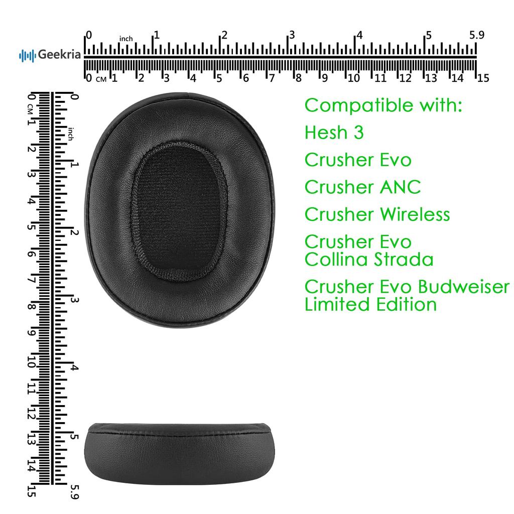 Амбушюры Geekria QuickFit Совместимые амбушюры Skullcandy Совместимые с Skullcandy Crusher Crusher Evo Crusher Hesh 3 Hesh Hesh ANC Наушники Амбушюры Чашки