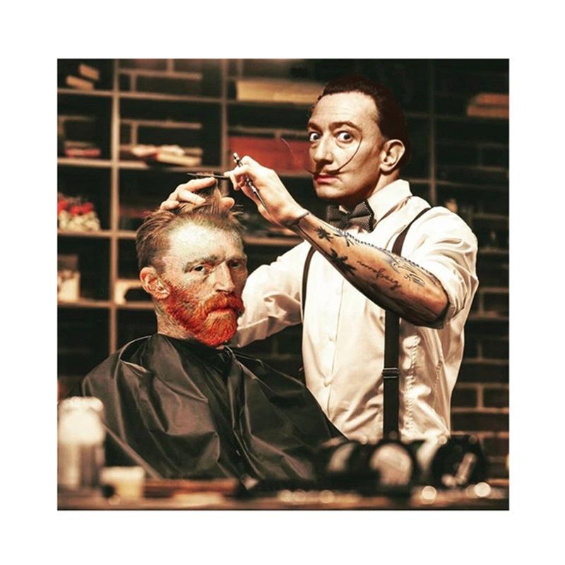 Забавный портрет персонажа, искусство Ван Гога, стрижка, холст, живопись, постеры и принты, настенные панно для гостиной, декор стен Cuadro