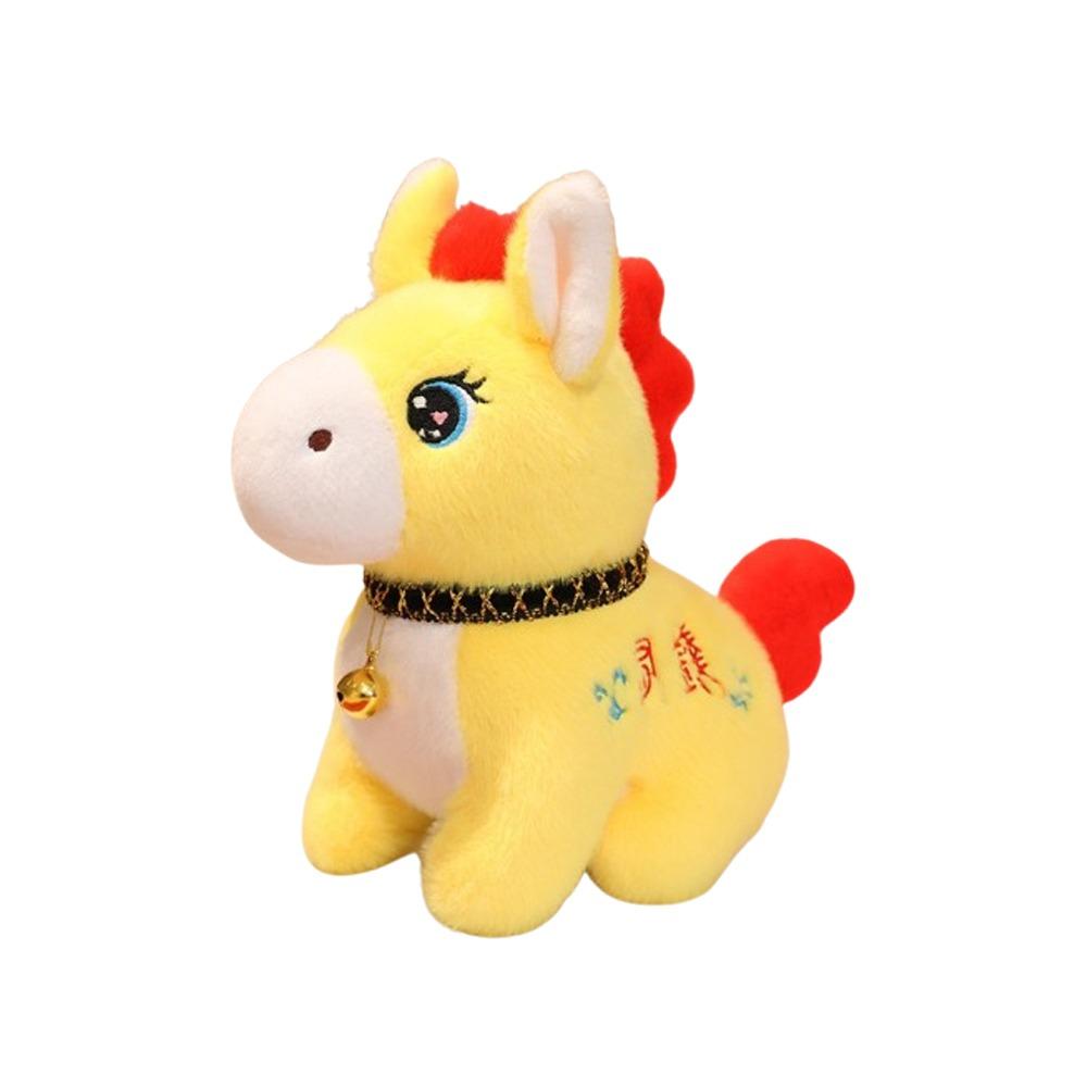 Chinese Style Zodiac Horse Doll Cute Plush Horse Toys Cartoon 2026 New Year Mascot Bedside Decor