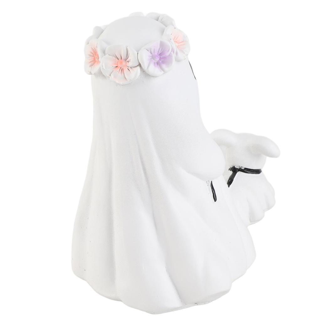 Ghost Walking Dog Statue Spooky Cute Resin Home Decoration Tabletop Ornament Ghost Dog Decor for