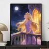 Disney Rapunzel diamond art painting handmade diy kit home decoration.full drill princess moon night scene glowing castle wall decor