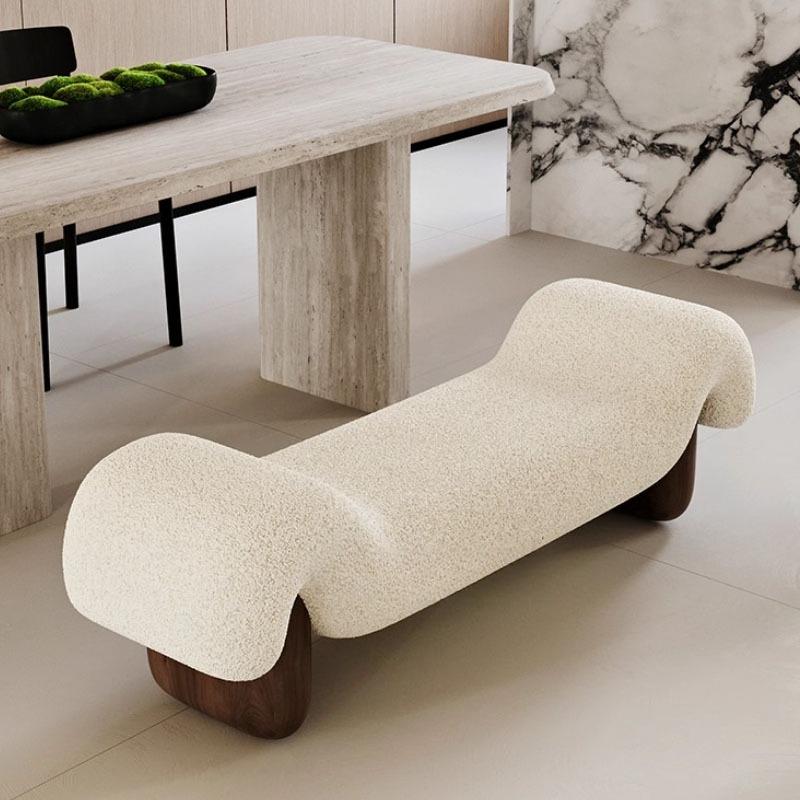Wooden Shoe Changing Stool Retro Stools Relaxing Decorative Bedroom Low Stool Aesthetic Luxury Living Room Mid Century Stools