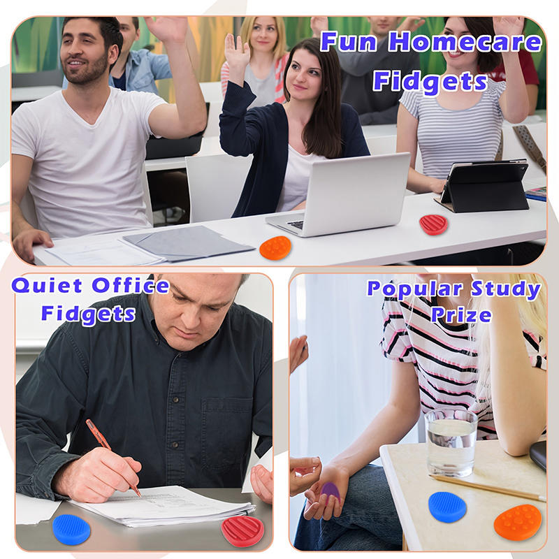 6 шт. Игрушки для игрушек Fidget Toys для взрослых, сенсорные силиконовые камни, текстурированные для детей с аутизмом, успокаивающие игрушки для снятия стресса