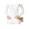 New MICHAEL KORS Charm Artificial Leather Chain Bag, Crossbody Bag Small Women's Vanilla White & Acorn Brown 32S0G00C6B-149