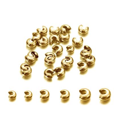 50 шт. Круглые Зажимные Бусины-Заглушки из Нержавеющей Стали Диаметр 3 4 5 мм Для Изготовления Бижутерии Вручную Аксессуары