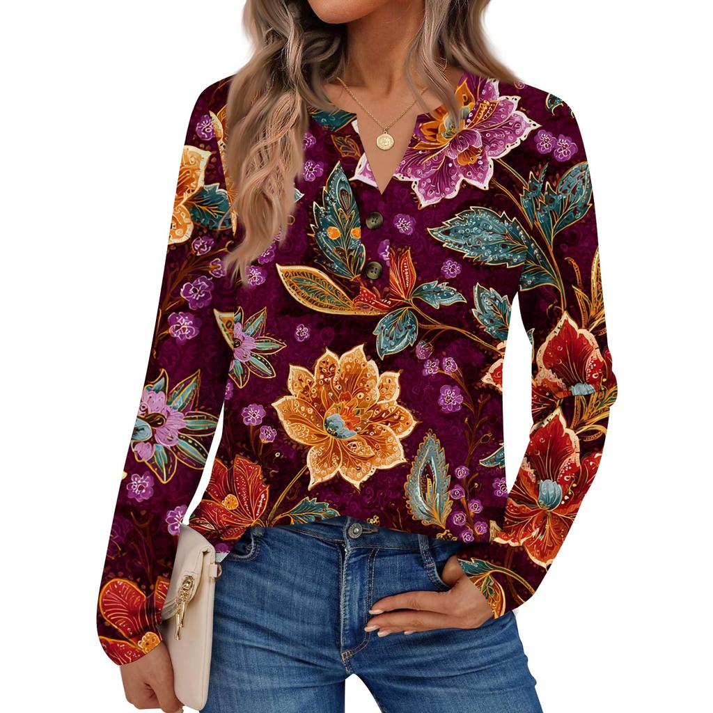 Женские рубашки с длинным рукавом с принтом Элегантные повседневные топы Модные рубашки Топы