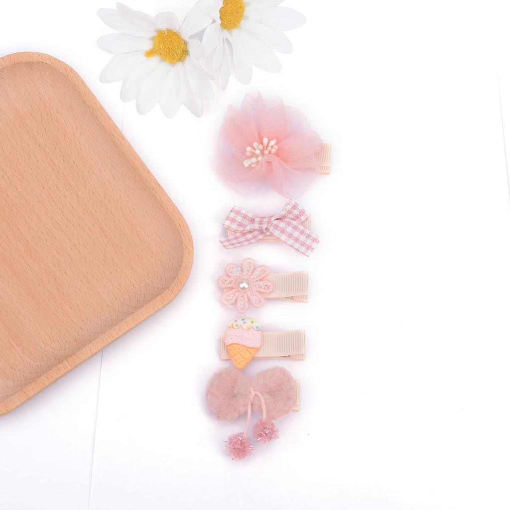 BIANHUAN Детская заколка для волос, набор из 10 предметов, детские заколки для волос, аксессуары для волос, милый ленточный цветок, рождественский подарок для внука