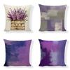 Наволочка «Благослови этот дом» лавандового цвета, 45x45 см, фиолетовая наволочка для диванной подушки для декора гостиной